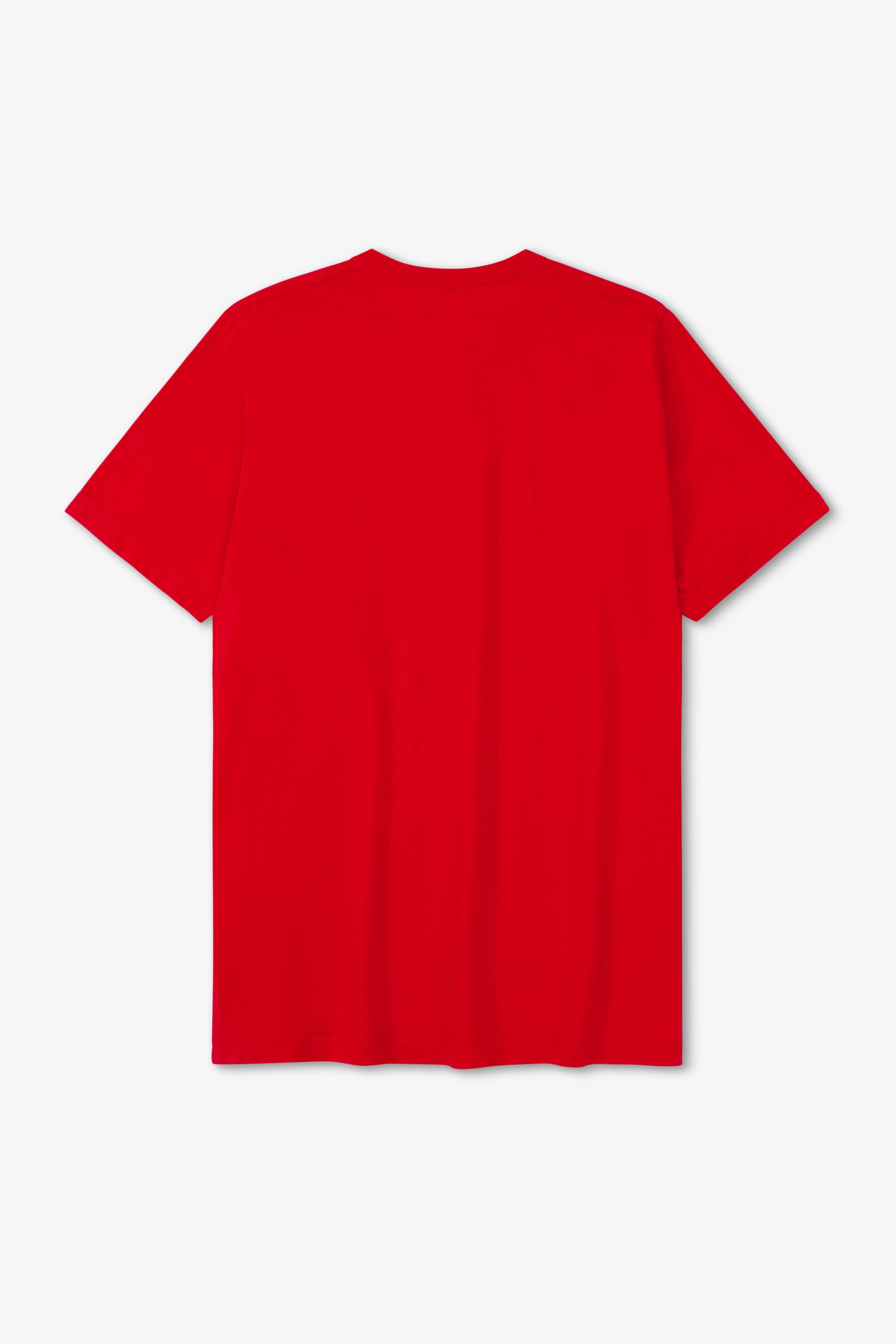Red t-shirt on a white background