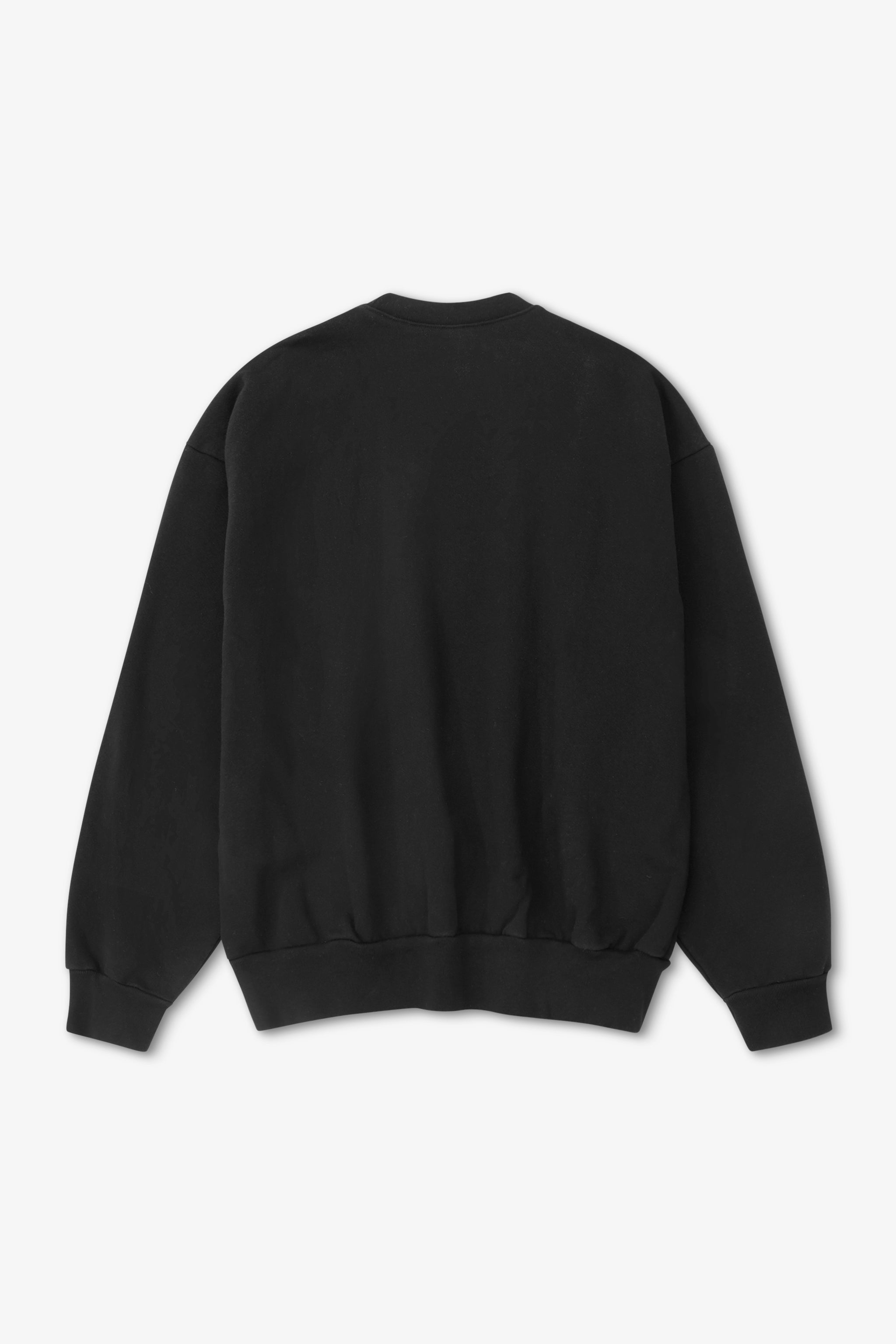 Black sweatshirt on a light gray background