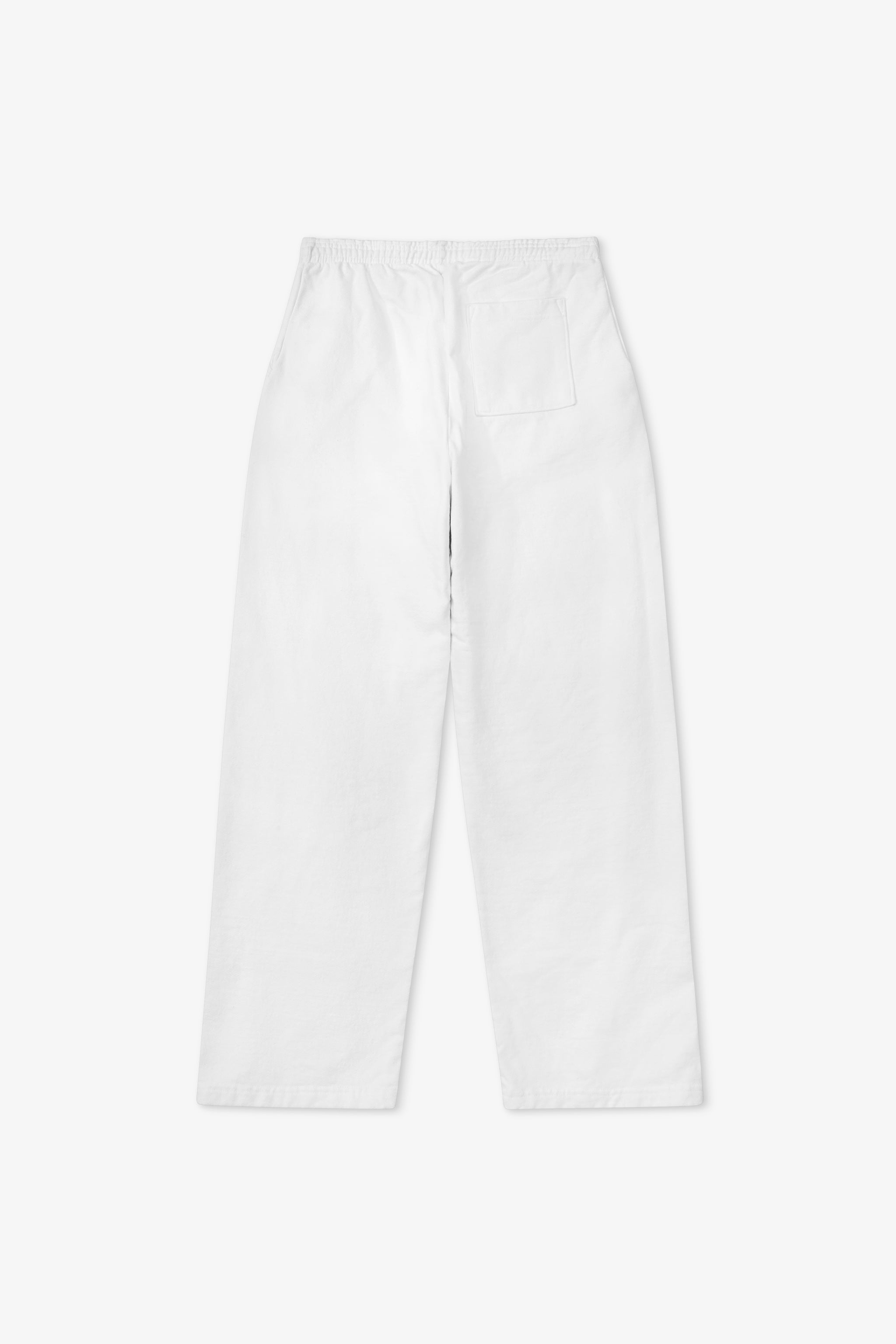 White pants on a light gray background