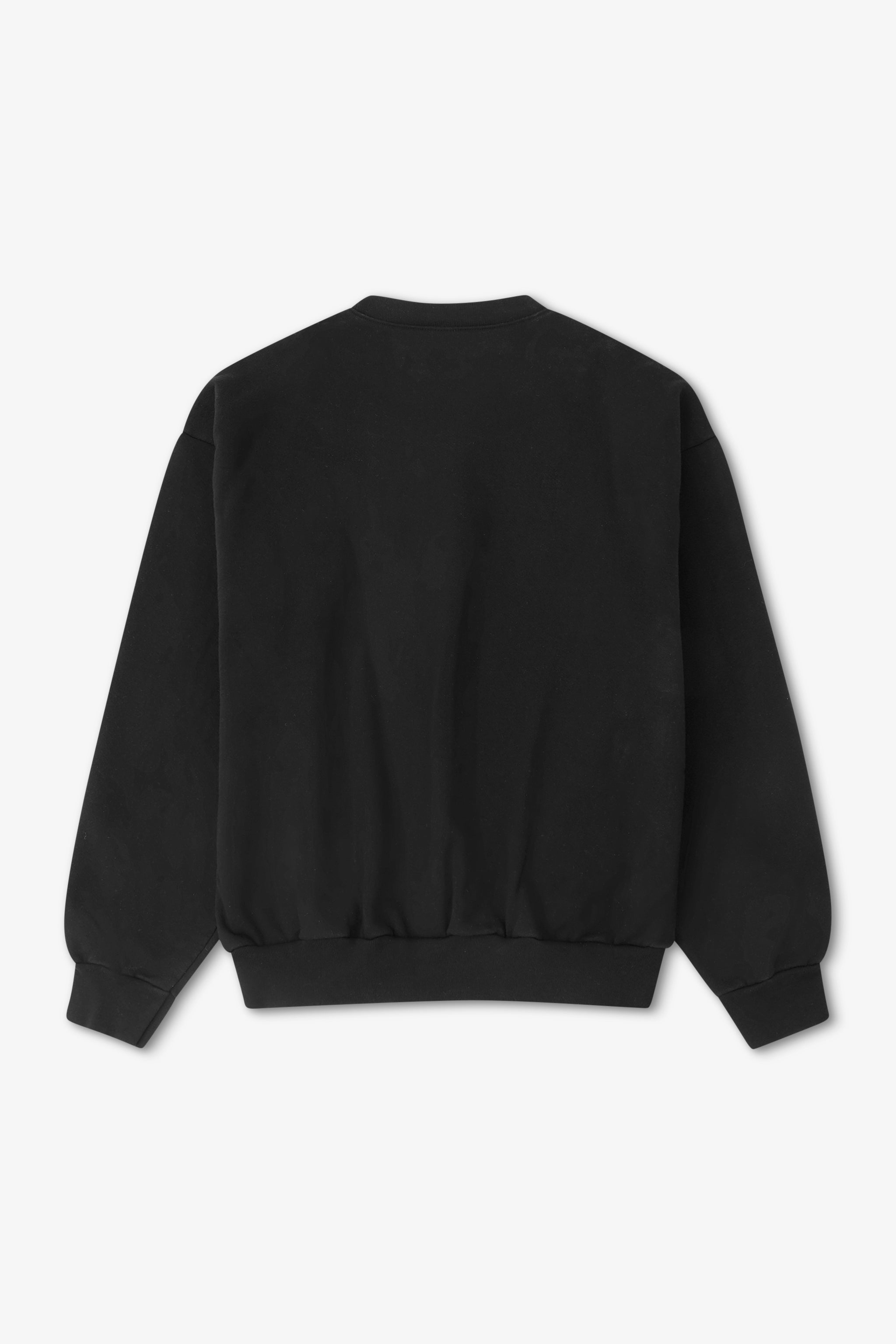 Black sweatshirt on a white background