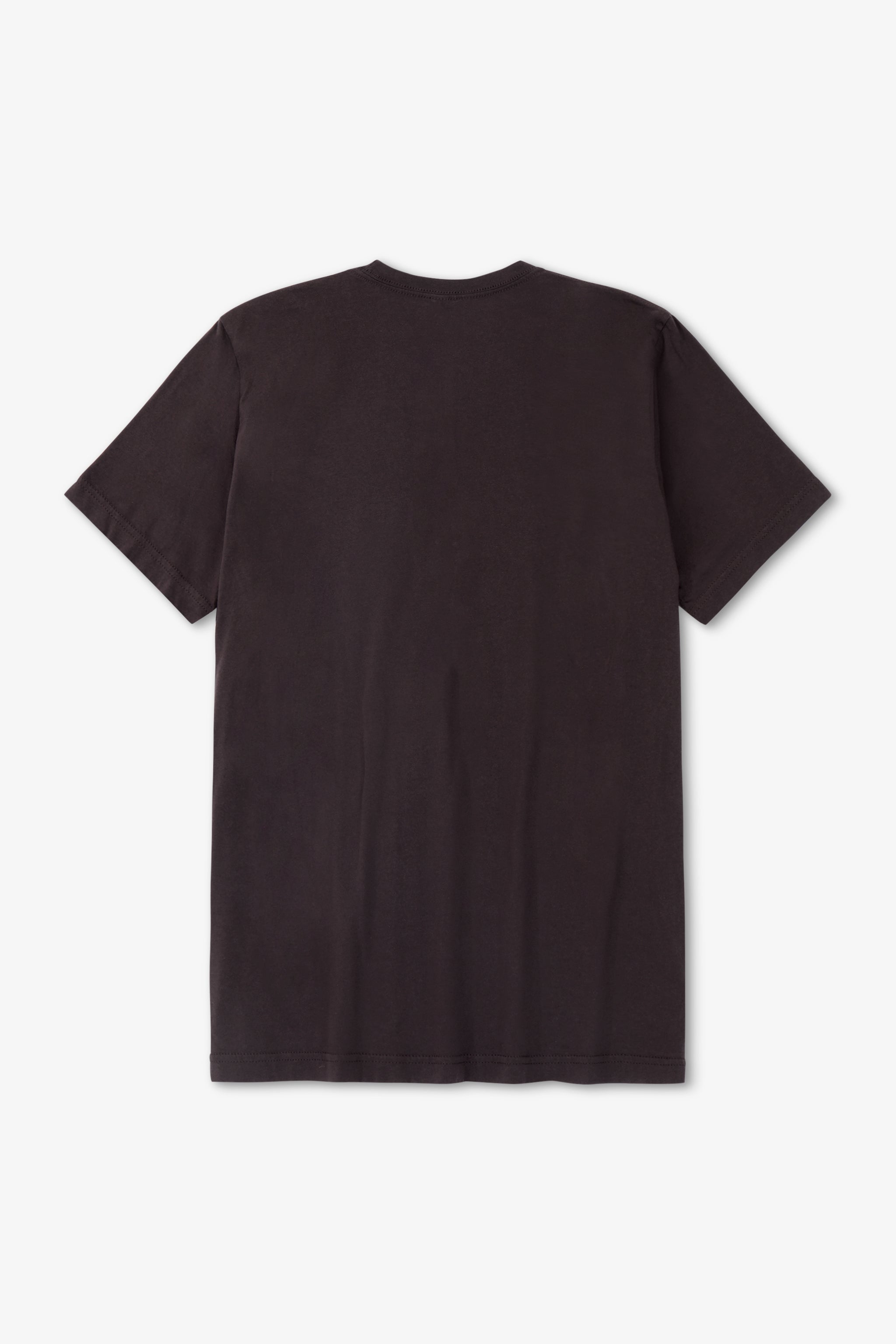 Black t-shirt on a white background