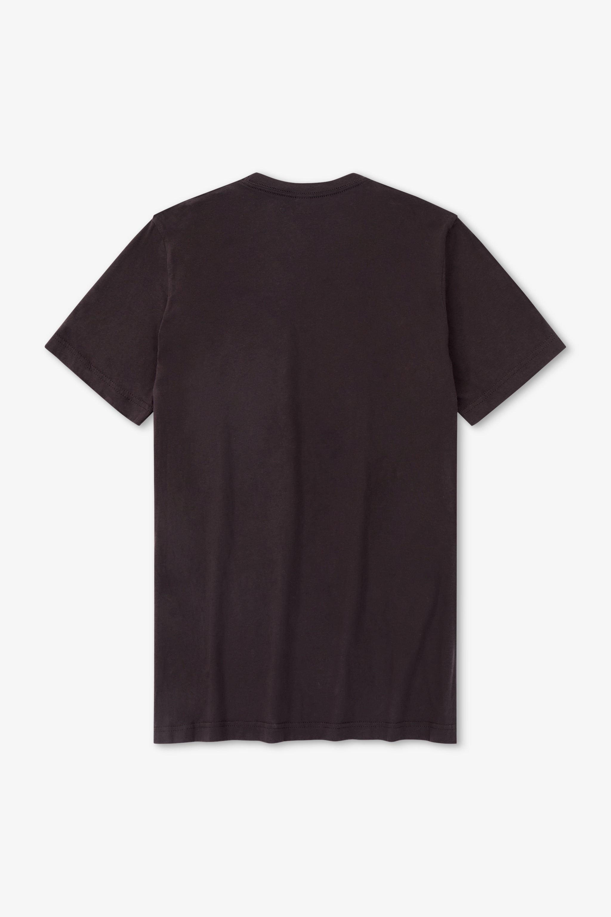 Black t-shirt on a white background
