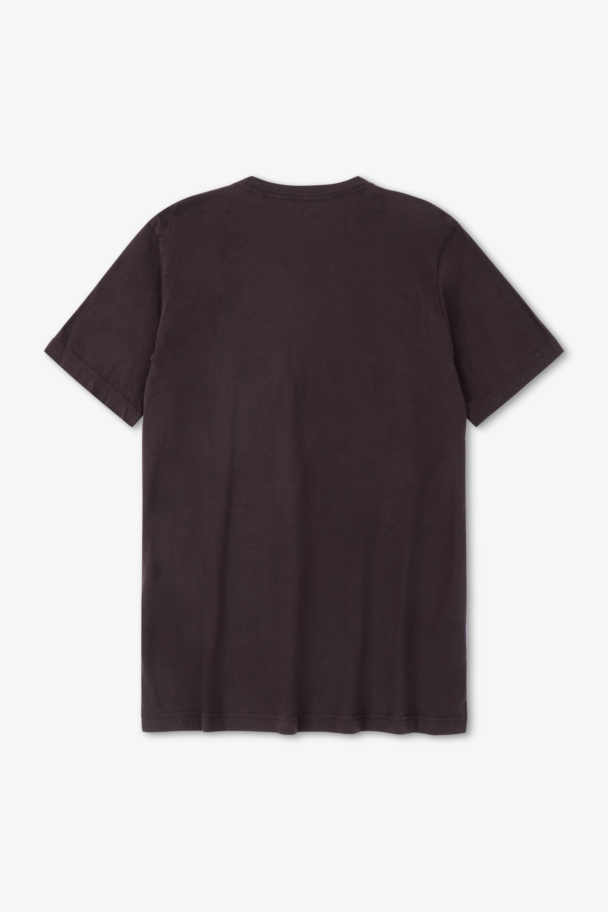 Black t-shirt on a white background