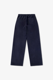 Navy blue pants on a white background
