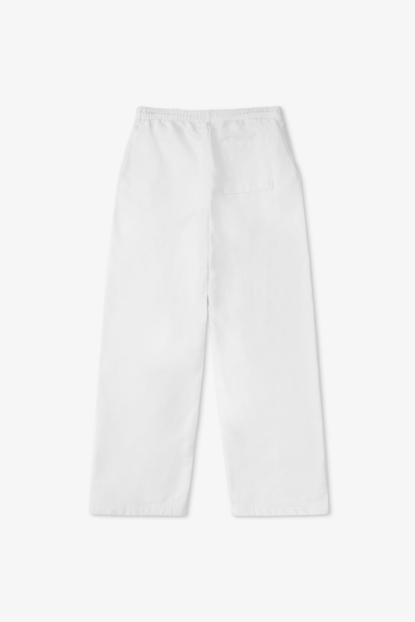 White pants on a light gray background