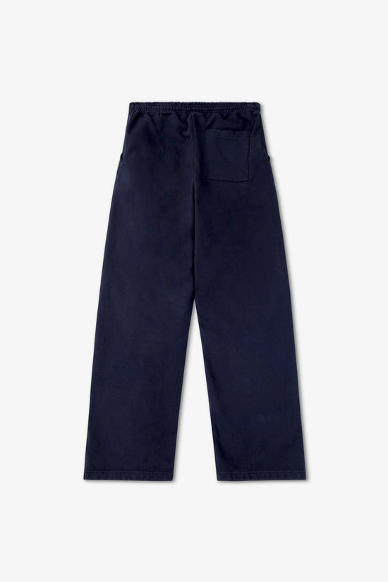 Navy blue pants on a white background