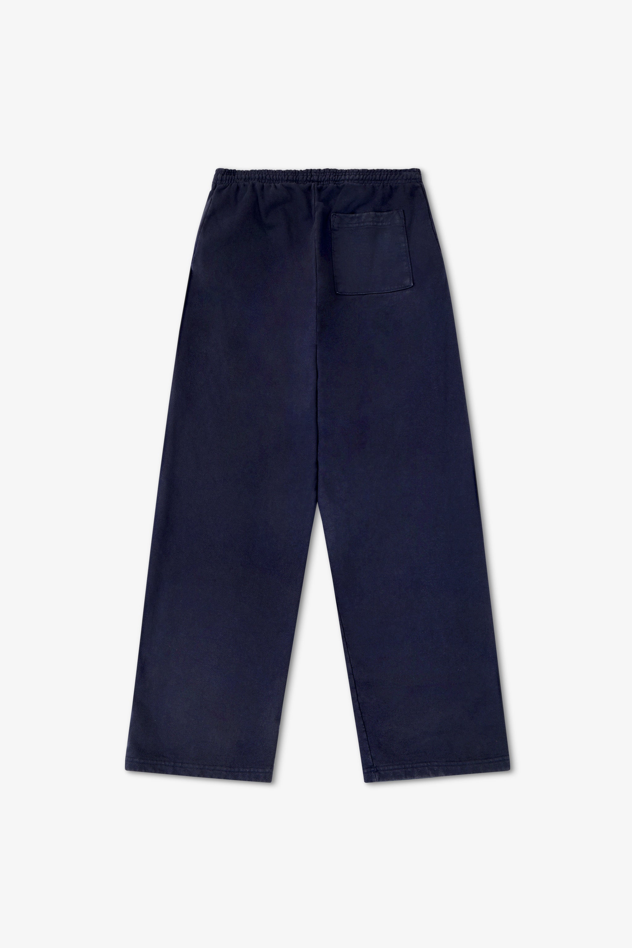 Navy blue pants on a white background