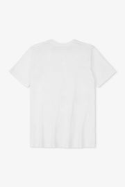 Plain white t-shirt on a light gray background