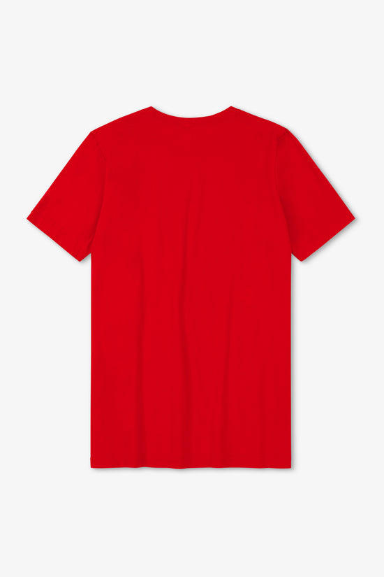 Red t-shirt on a white background