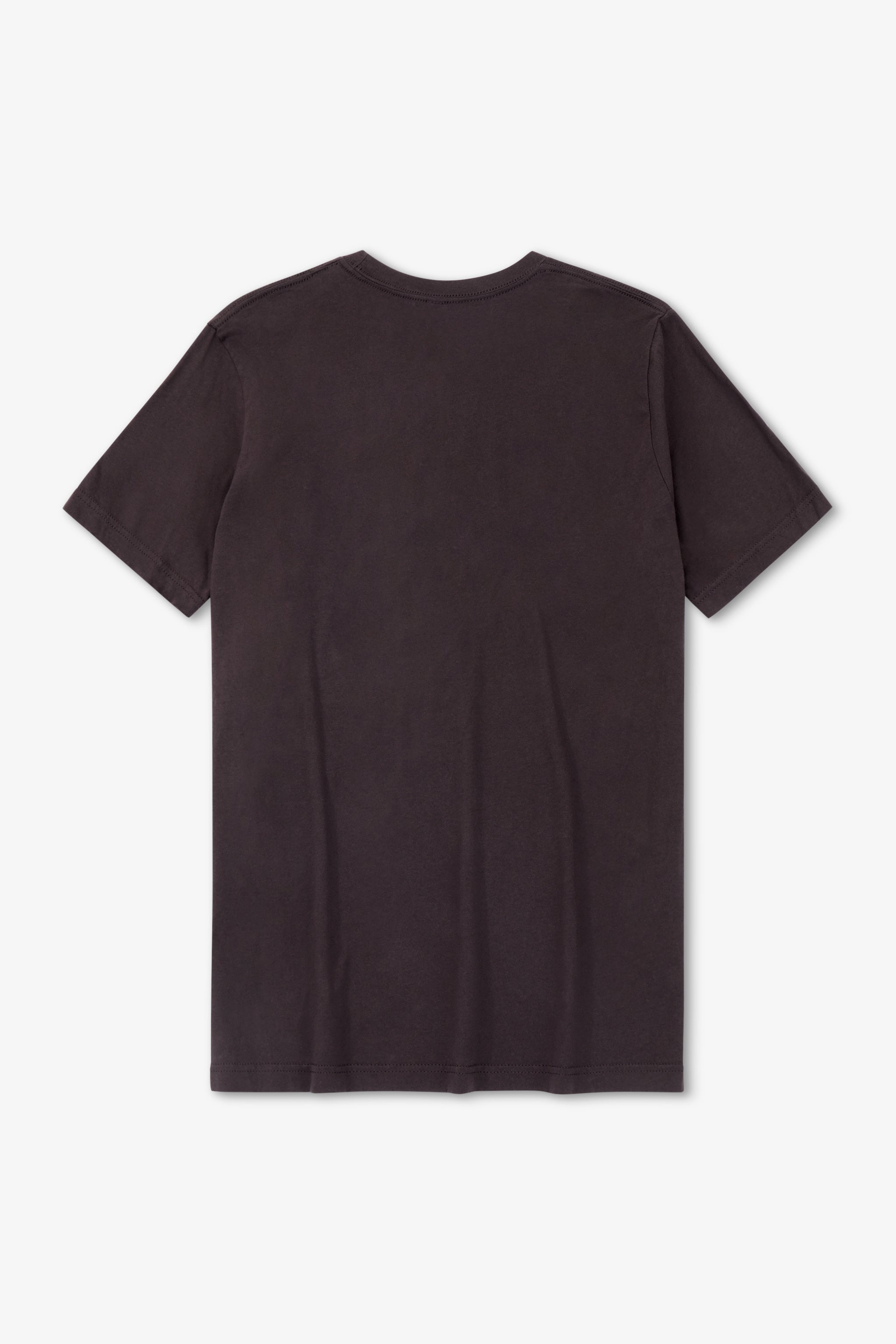 Dark brown t-shirt on a white background
