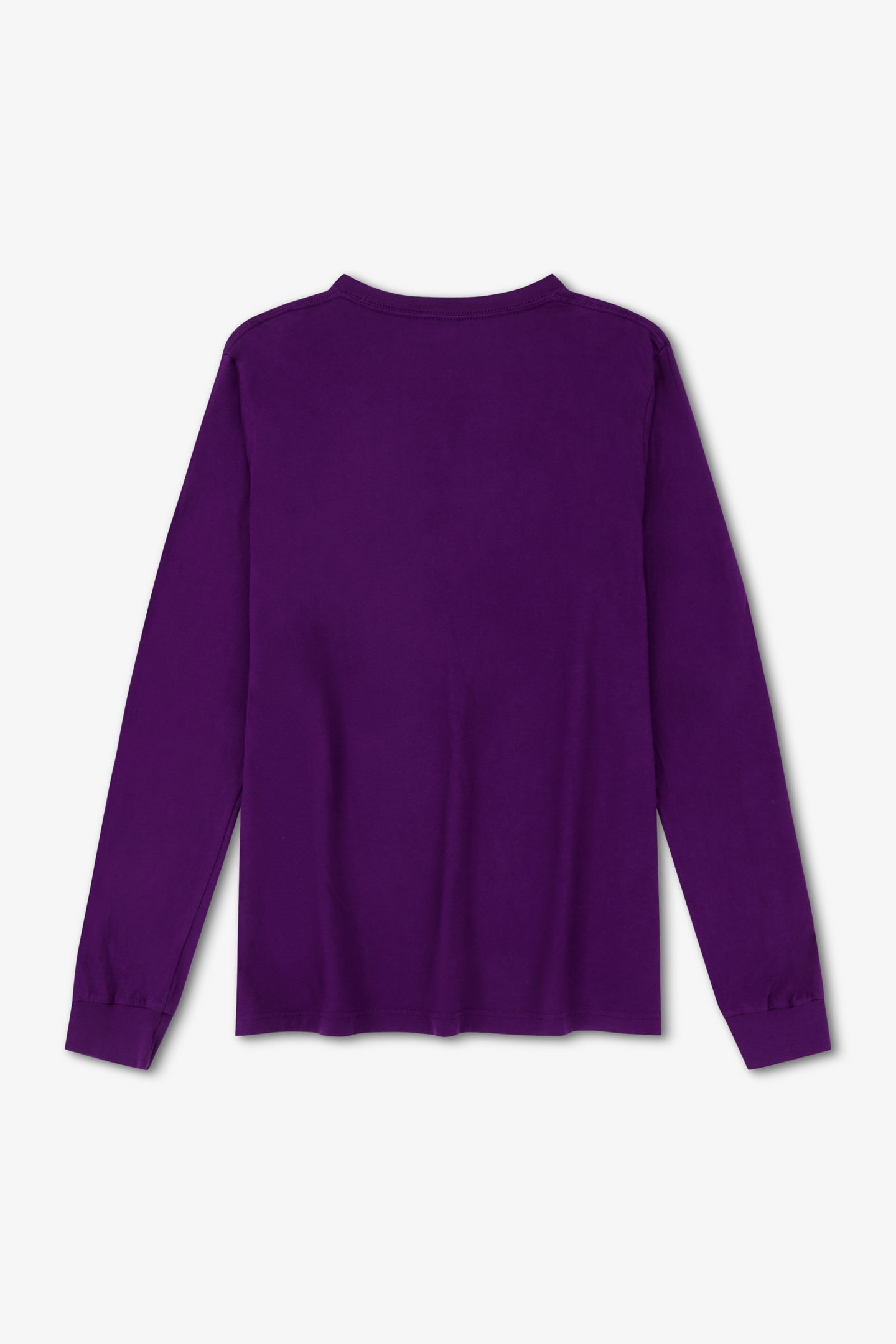 Purple long-sleeve shirt on a white background