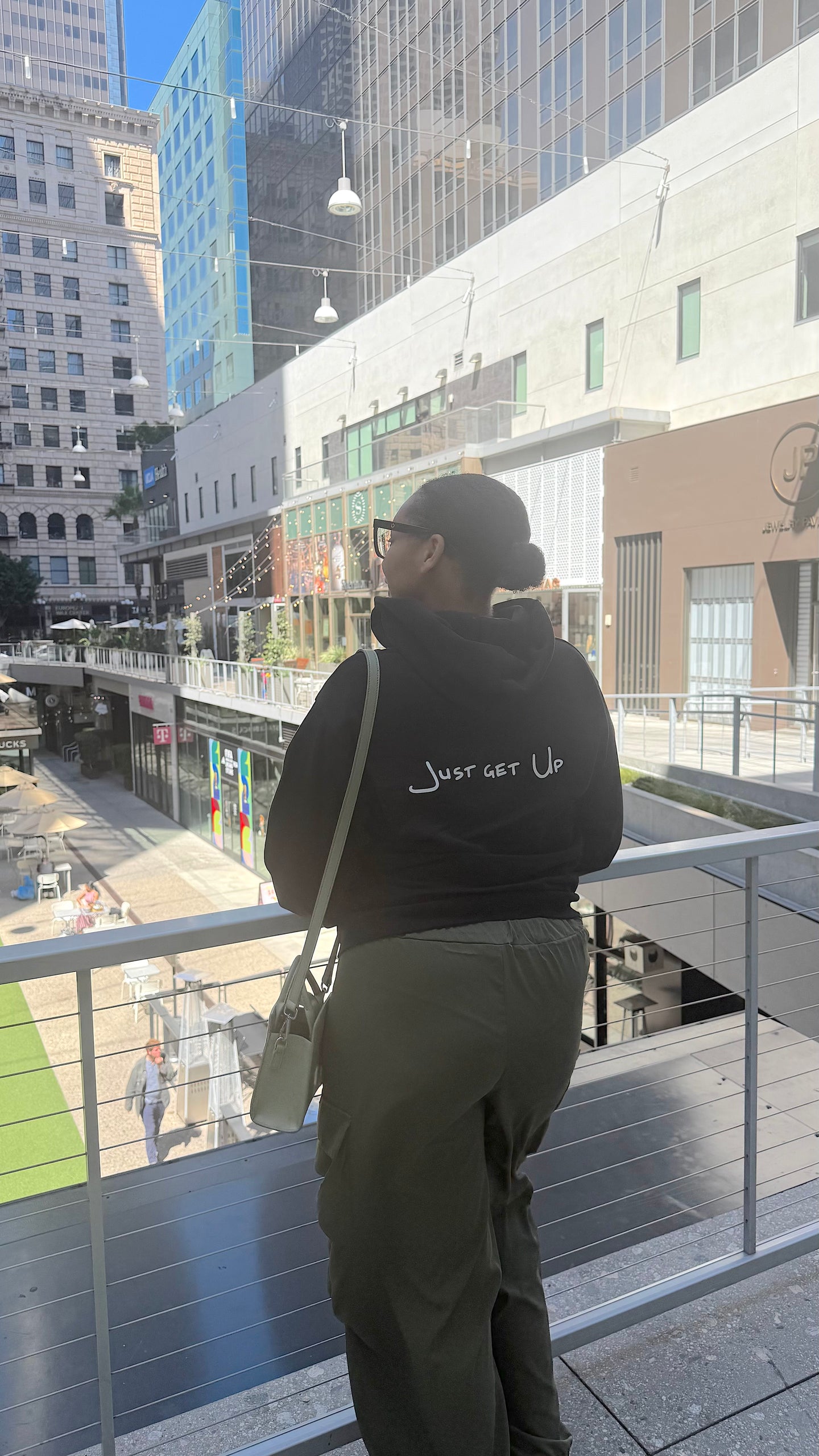 Just Get Up Unisex Zip Front Hoodie Sweatshirt
